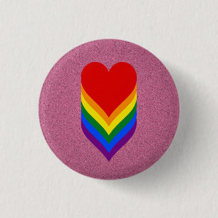 Rosa Knopf der LGBT Stolz-Herzen Button