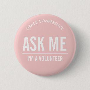 Rosa Knöpfe für Freiwillige Button