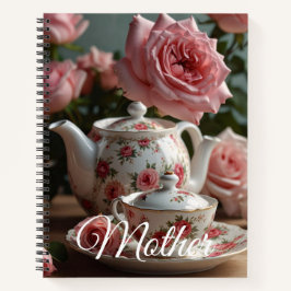 Rosa Kohlrose-Tee  Notizbuch