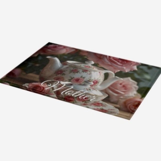 Rosa Kohlrose Tee Schneidebrett (A beautiful cutting board for Mom—practical, stylish, and perfect for Mother’s Day.
)