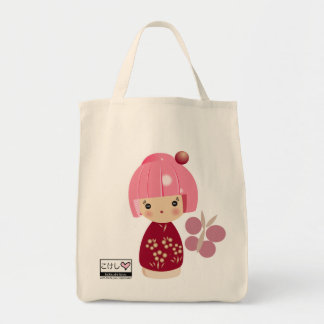 Rosa Kokeshi Tragetasche