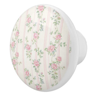 Rosa Kokette Blumenmuster Keramikknauf