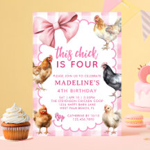 Rosa Kokette Schleife Boho Mädchen Huhn Geburtstag