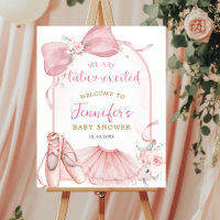 Rosa Kokette Tutu aufgeregte Ballerina Baby Shower