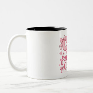 Rosa Koketten-Ästhetik-Kaffeetasse Zweifarbige Tasse