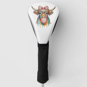 Rosa Koketten-Schleife Highland-Kuh Bubblegum Golf Headcover