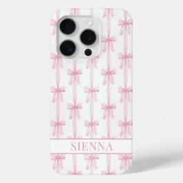 Rosa Kokettenbögen Gestreift Monogrammiert Case-Mate iPhone Hülle
