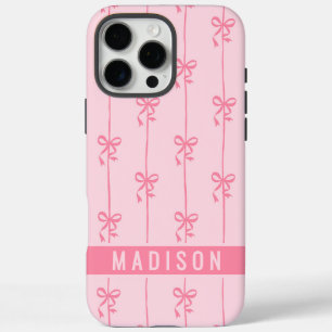 Rosa Kokettenbögen Moderne Personalisierte Name We iPhone 16 Pro Max Hülle