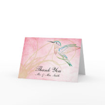 Rosa Kolibri-Aquarell danken Ihnen zu kardieren