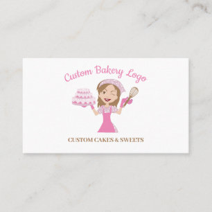 Rosa Konditorin Bäckerei Hochzeitstorte Visitenkarte