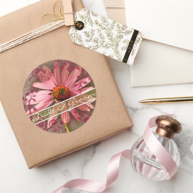 Rosa Kone-Blume - Ich bin meine Geliebte und meine Runder Aufkleber (Schenken)