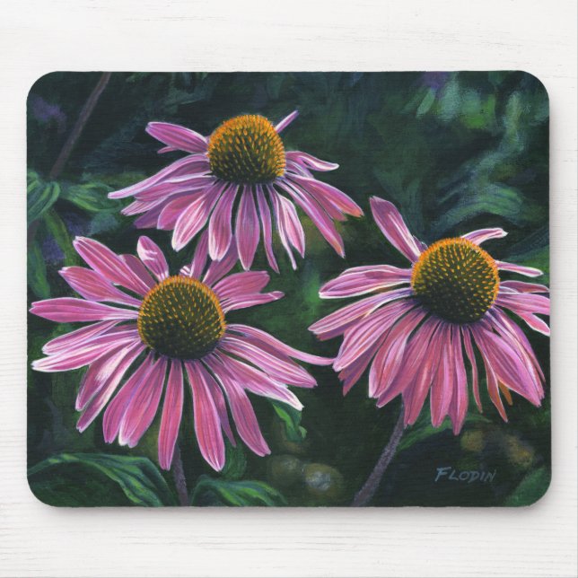 Rosa Kone Blume - Mousepad (Vorne)