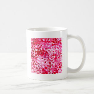 Rosa Konfetti-Herzen Tasse