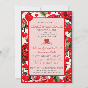 Rosa Königin von Hearts Bridal Dusche Einladung