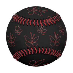 Rosa Kontur Schmetterlinge schwarz Thunder_Cove Baseball