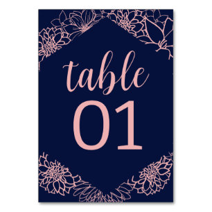 Rosa Kontur Tischnummer