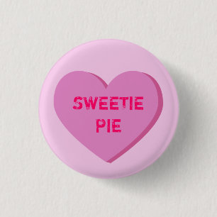 Rosa Konversationsherz-Vorlage Button