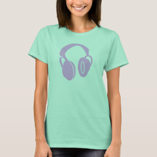 Rosa Kopfhörer-Spitze T-Shirt