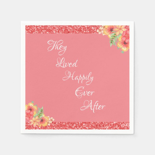Rosa Koralle Hübsch Serviette (Vorderseite)