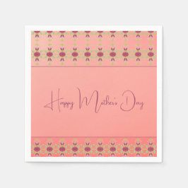 Rosa Koralle und Burgund Serviette