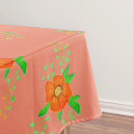 Rosa Koralle und Orange Tischdecke