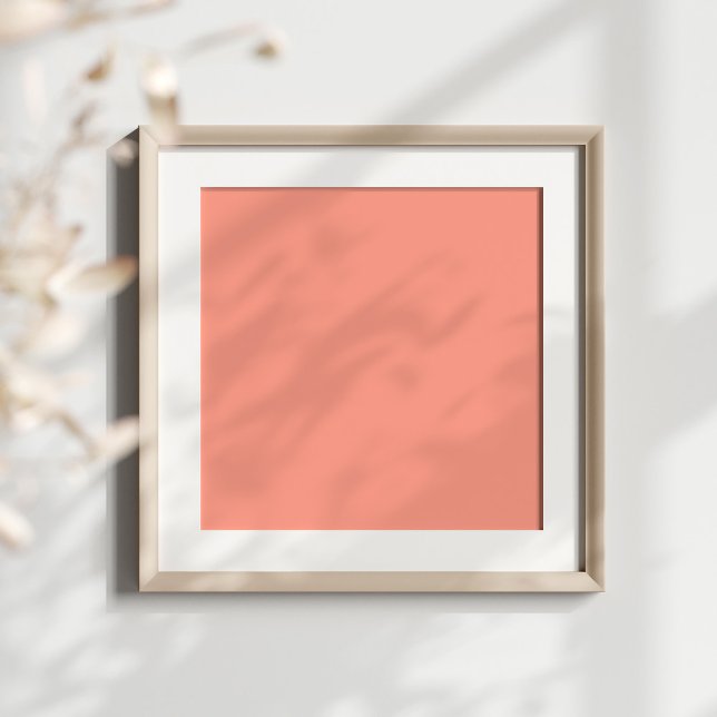 Rosa Korallen-Einfarbig Poster (Blank poster ready for your monogram design.)