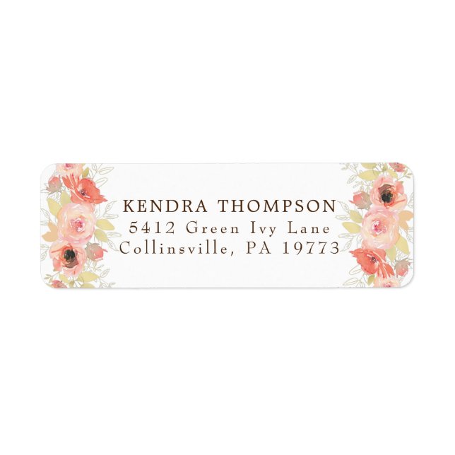 Rosa Korallen Rose und Gold Blätter Blumenzehen (Vorne)