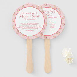 Rosa Korallenblumendecke Details Hand Lüfter Fächer