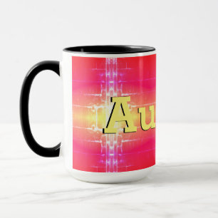 Rosa Korallengelb und eine Touch Rot Tasse