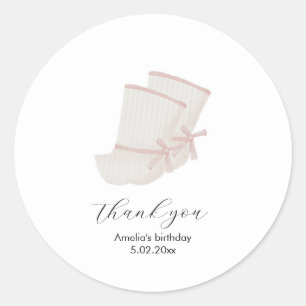 Rosa Koreanisch Doljanchi vielen Dank für den Aufk Runder Aufkleber