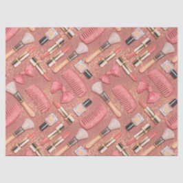 Rosa Kosmetik-Muster Glitter  Seidenpapier
