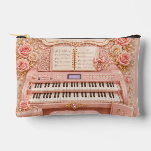Rosa Kosmetiktasche mit elektronischer Orgel-Musik Zubehörtasche