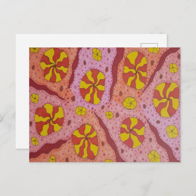 Rosa Kosmische Kanonen Postkarte (Vorne/Hinten)