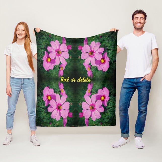 Rosa Kosmos-Blume Abstrakt Personalisiert Fleecedecke (Beispiel)