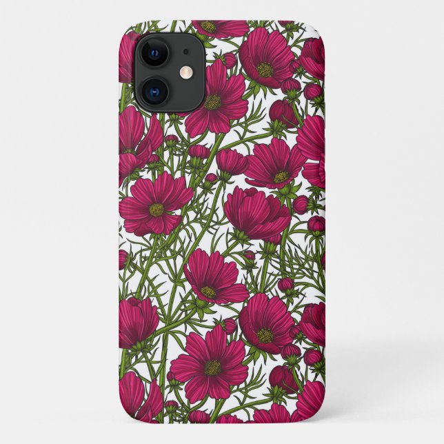 Rosa Kosmos-Blume Case-Mate iPhone Hülle (Rückseite)