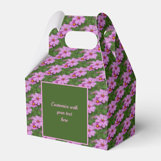 Rosa Kosmos-Blume Personalisiert Geschenkschachtel (Vorderseite)