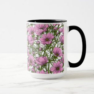 Rosa Kosmos-Blume Tasse