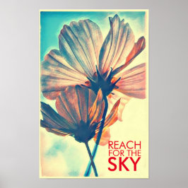 Rosa Kosmos für das Sky Zitat Poster