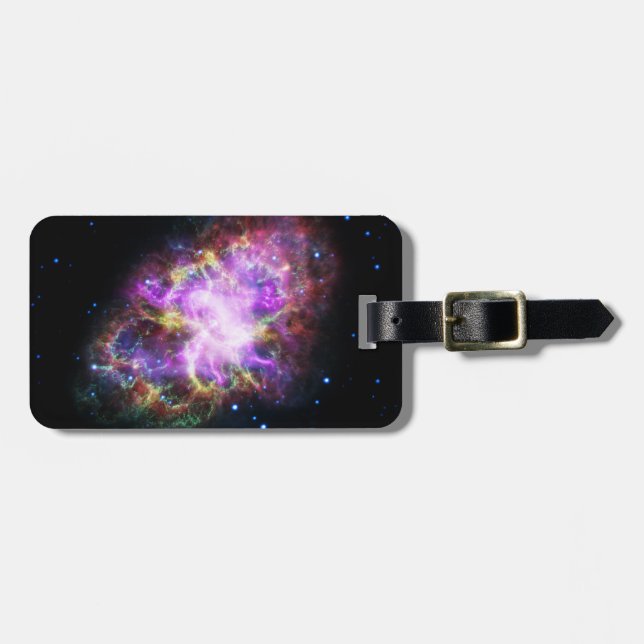 Rosa Krabbennebel Gepäckanhänger (Vorderseite horizontal)