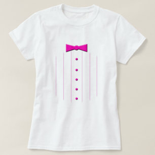 Rosa Krawatte Tuxedo T-Shirt