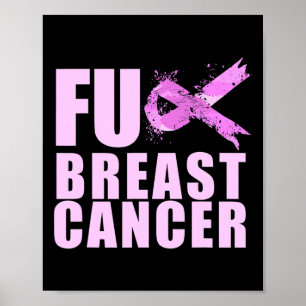 rosa Krebs zur Sensibilisierung für Brustkrebs Poster