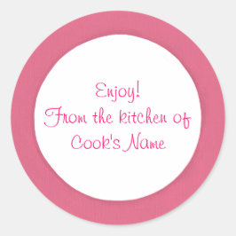 Rosa Kreis aus der Küche der Aufkleber