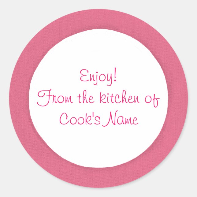Rosa Kreis aus der Küche der Aufkleber (Vorderseite)