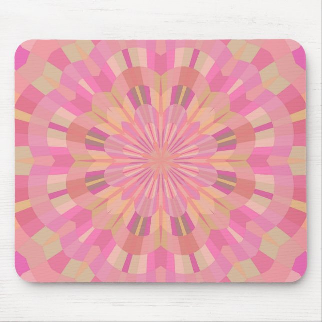 Rosa Kreise Mousepad (Vorne)