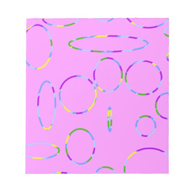 Rosa Kreise Notizblock (Vorderseite)