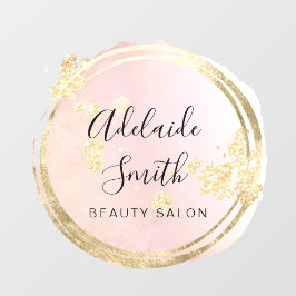 rosa Kreisgestaltung Fensteraufkleber