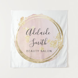 rosa Kreisgestaltung Wandteppich