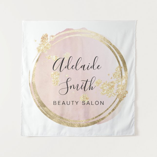 rosa Kreisgestaltung Wandteppich (Vorderseite)