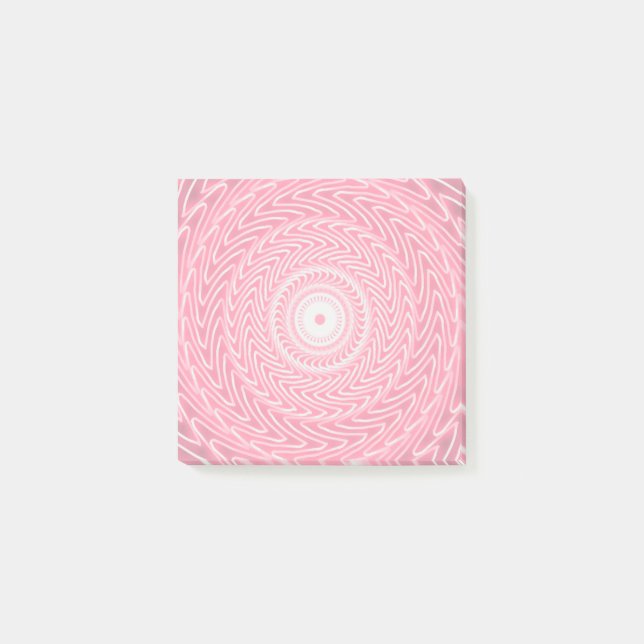 rosa Kreismuster Post-it Klebezettel (Vorderseite)