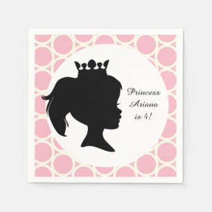 Rosa kreist Papierserviette Prinzessin-Custom